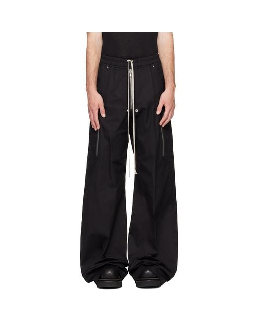 Rick Owens Black Tower Heizer Belas Cargo Pants for men
