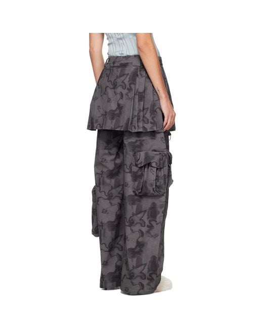 Collina Strada Gray Lawn Skirt Cargo Pants