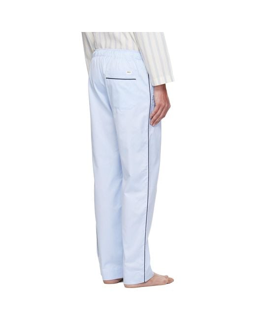 Tekla White Sateen Pyjama Pants for men