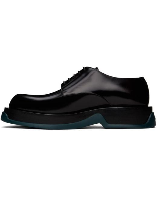 Jil Sander Leather Derby Shoes in Black for Men | Lyst