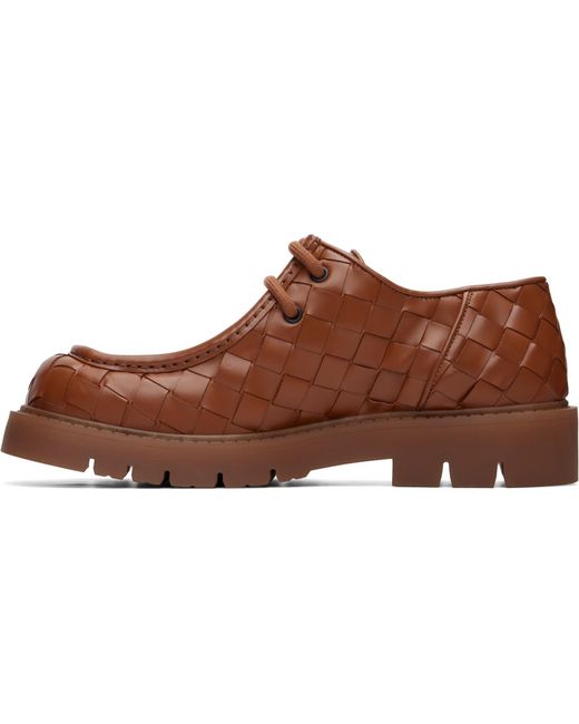Bottega Veneta Brown Haddock Lace-Up Derbys for men