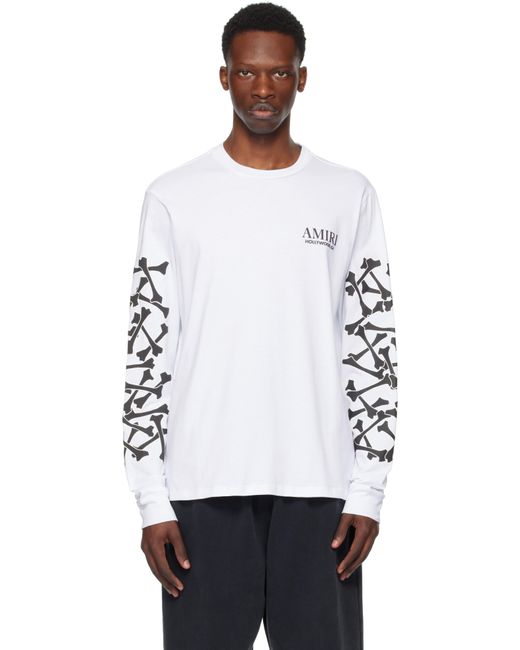 Amiri Bones Stacked Long Sleeve T-Shirt in White for Men | Lyst