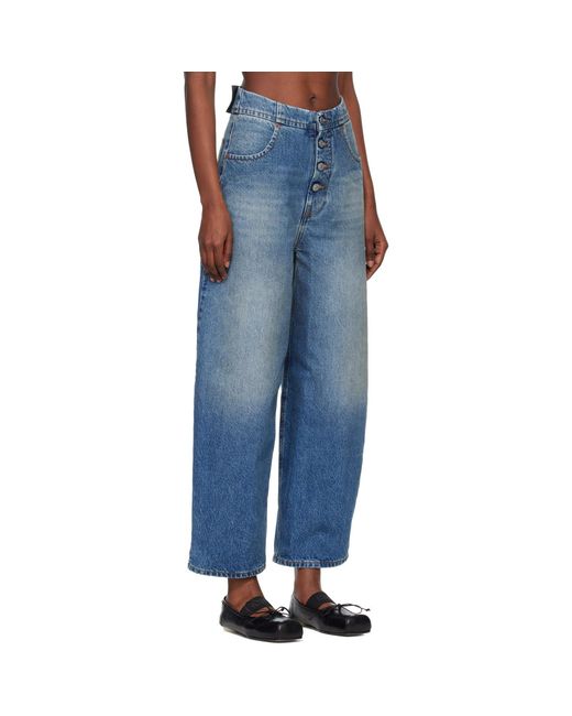 MM6 by Maison Margiela Blue Straight-Leg Jeans
