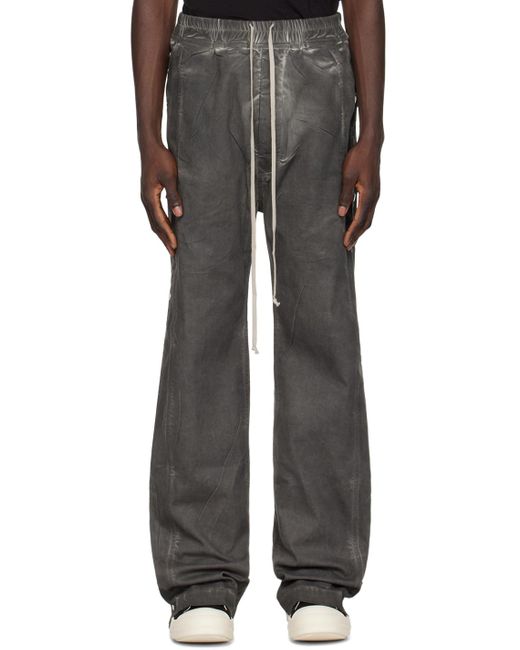 Rick Owens Black Gray Pusher Jeans for men