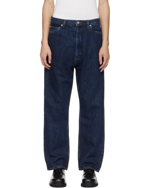 Studio Nicholson メンズ ブルー インディゴ Marylebone ジーンズ 