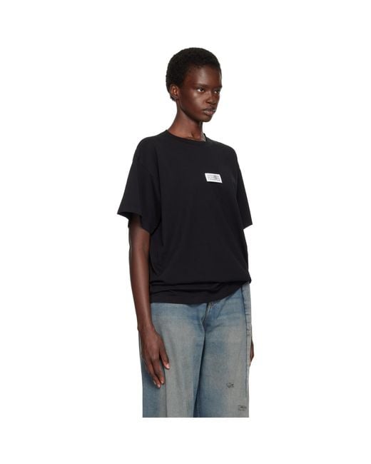 MM6 by Maison Margiela Black Logo Patch T-Shirt