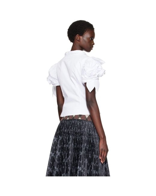 Chopova Lowena White Bluestocking Blouse