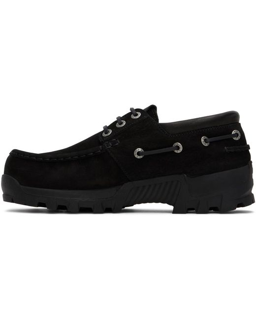 Filippa K Black Vibram Sole Boat Shoes for men
