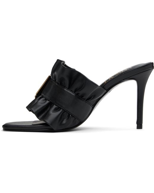 Versace Jeans Couture ブラック Baroque Buckle Emily ミュール Black