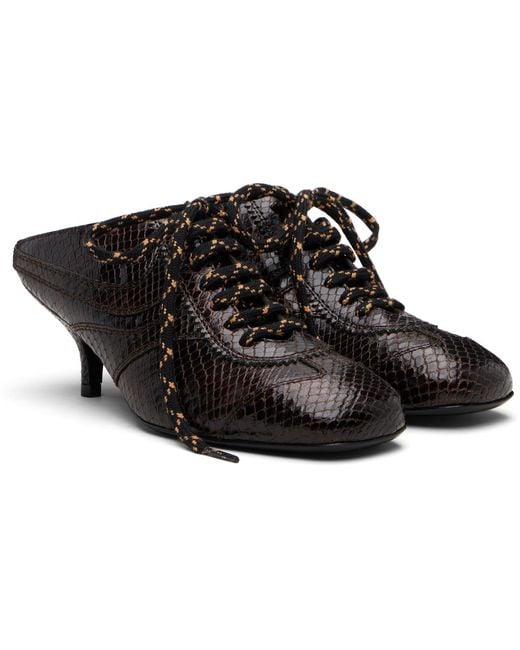 Dries Van Noten Black Sneaker Mule Heels