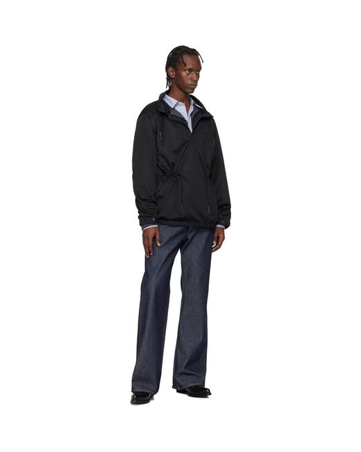 Toga Virilis Black Jersey Pullover Jacket for men