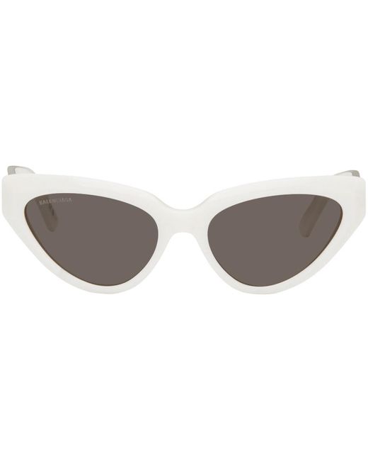 Balenciaga Black Off-white Cat-eye Sunglasses
