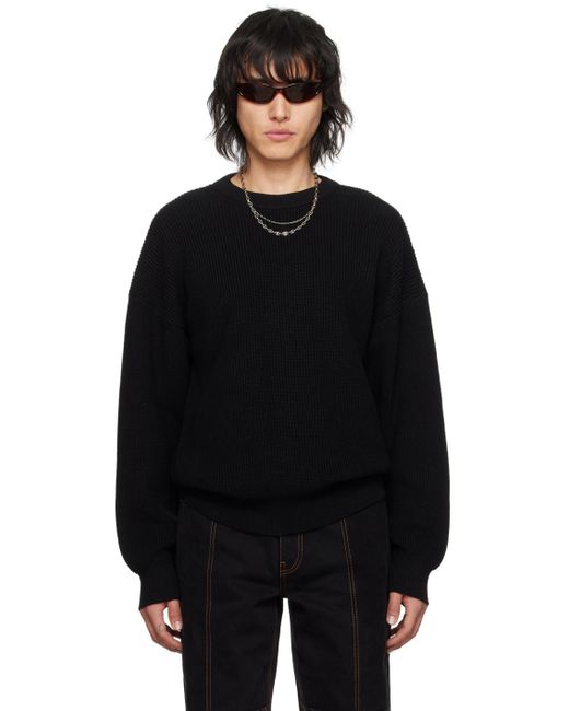 MARINE SERRE Black Core Sweater for men