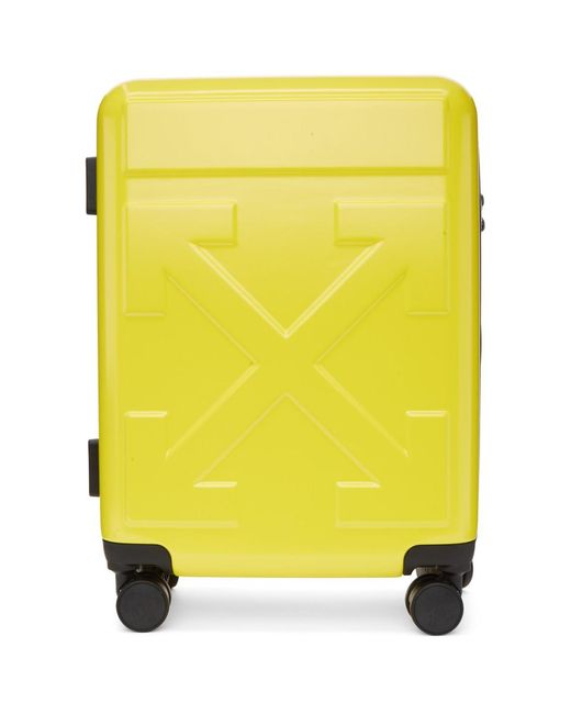 Off-White c/o Virgil Abloh Yellow Arrows Trolley Carry-on Suitcase for men