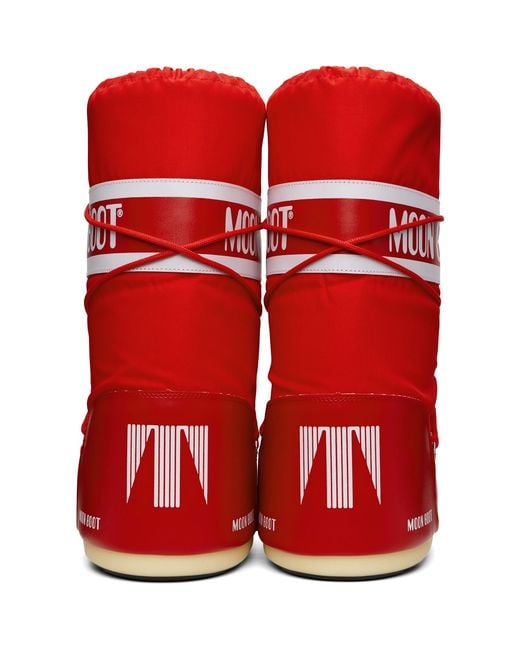 Moon Boot Red Icon Nylon Boots for men