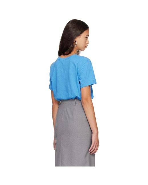 Acne Blue Graphic Jersey T-Shirt