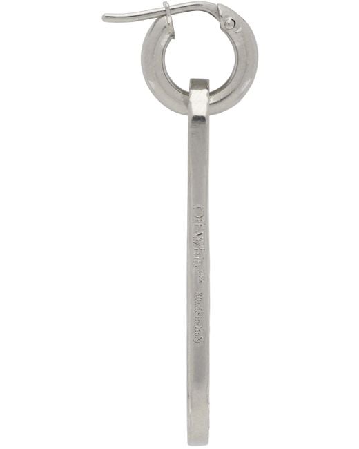 Off White c o Virgil Abloh Off Paperclip Earring in Metallic Lyst