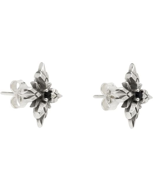 Emanuele Bicocchi Black Stella Ventis Crystal Earrings for men
