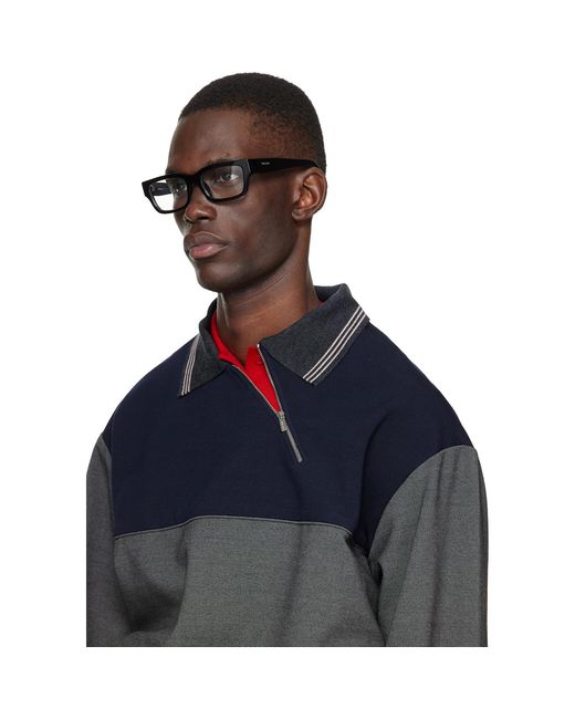 Prada Black Rectangular Glasses for men