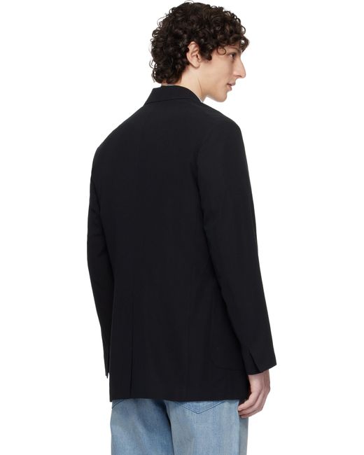 メンズ Auralee ブラック Viyella ライト コットンウール テーラードジャケット Black
