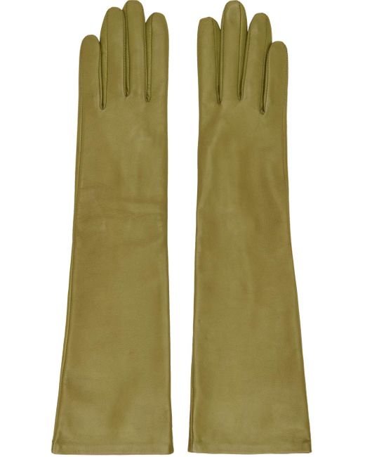 Handsome Stockholm Green Khaki Essentials Long Gloves