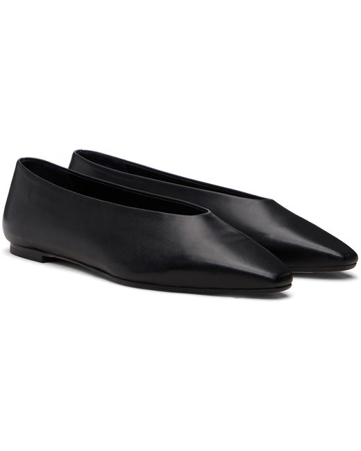 Aeyde Black Betty Square-Toe Ballerina Flats