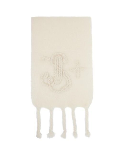 Jil Sander Natural Off- Mohair Scarf