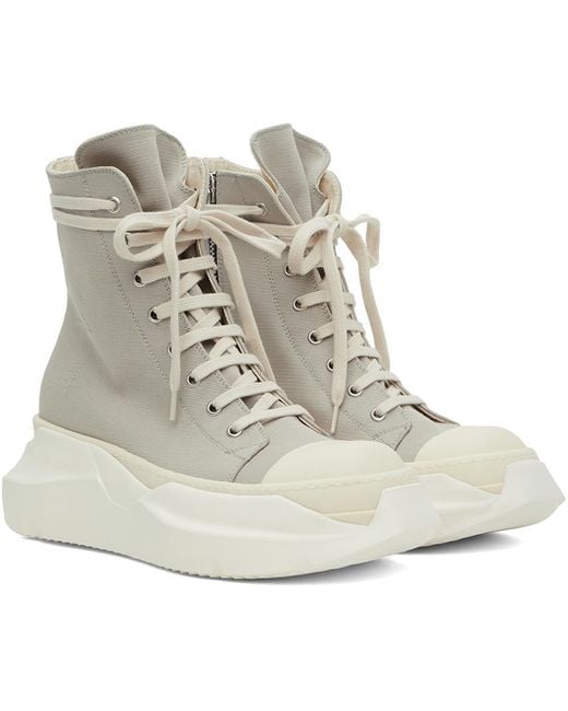 Rick Owens Gray Off- Abstract Sneakers for men