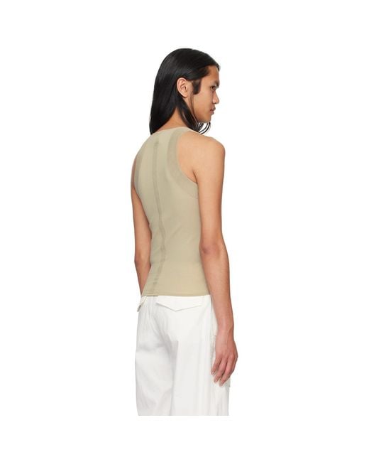 Dion Lee Multicolor Taupe Sculpt Tank Top for men