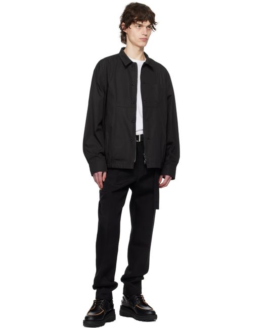 Sacai Cotton Poplin Jacket in Black for Men | Lyst