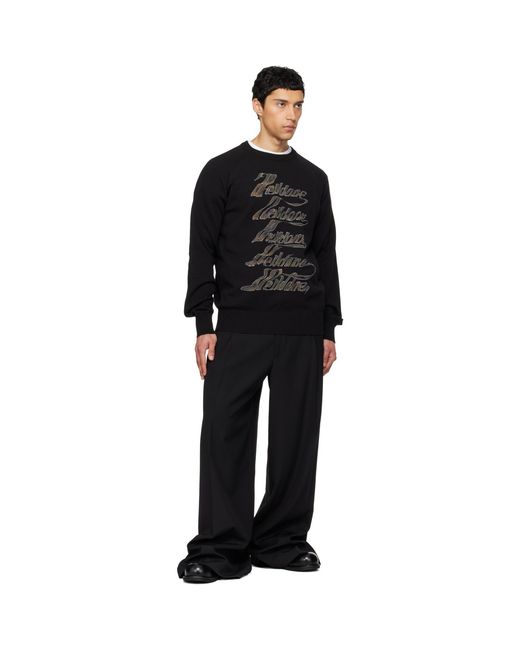 Pull Noir À Logos we11done pour homme en coloris Black