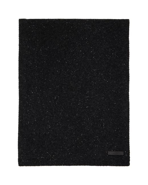 NOTHING WRITTEN Black Nep Yarn Mixed Muffler Scarf