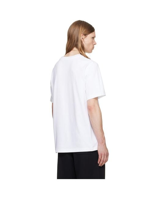 Casablanca White Airspray Short Sleeve T‑Shirt for men