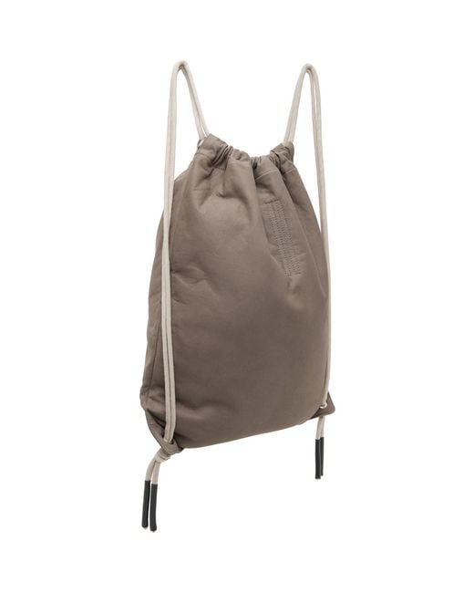 Rick Owens Brown Tower Drawstring Backpack