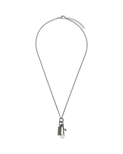 MM6 by Maison Margiela Black Charm Necklace for men