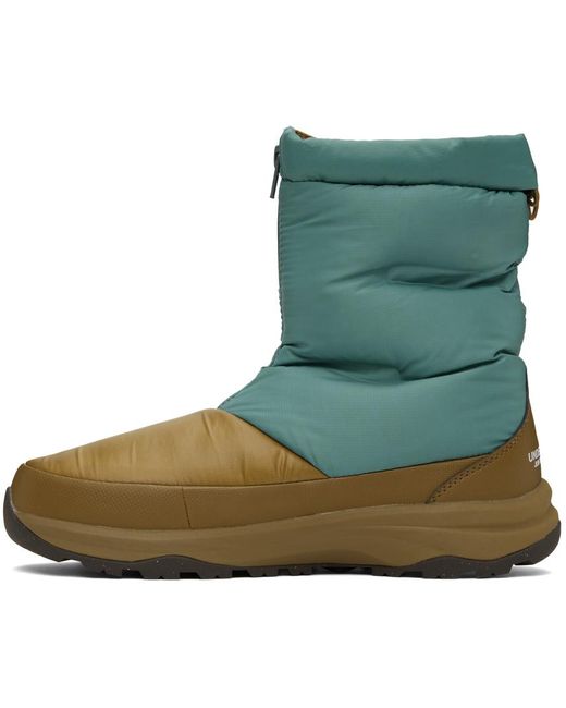 Undercover Green & Beige The North Face Edition Soukuu Nuptse Boots for men