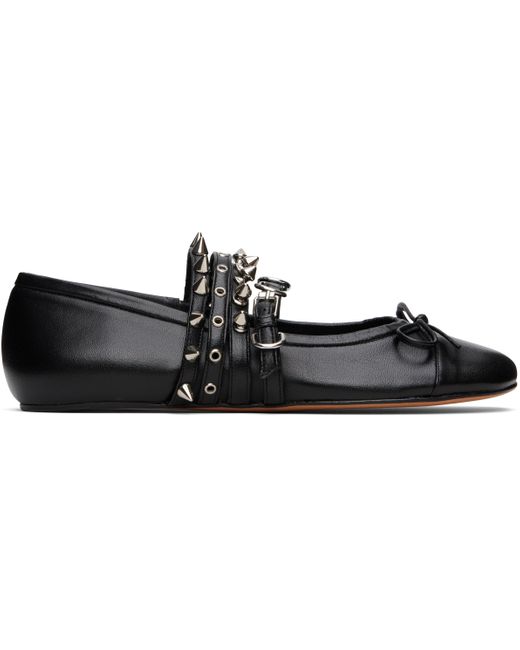 Ballerines Noires À Clous Abra en coloris Black