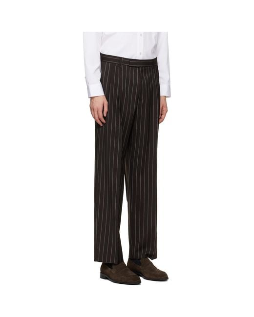 Boss Black Relaxed-Fit Virgin Wool Trousers for men