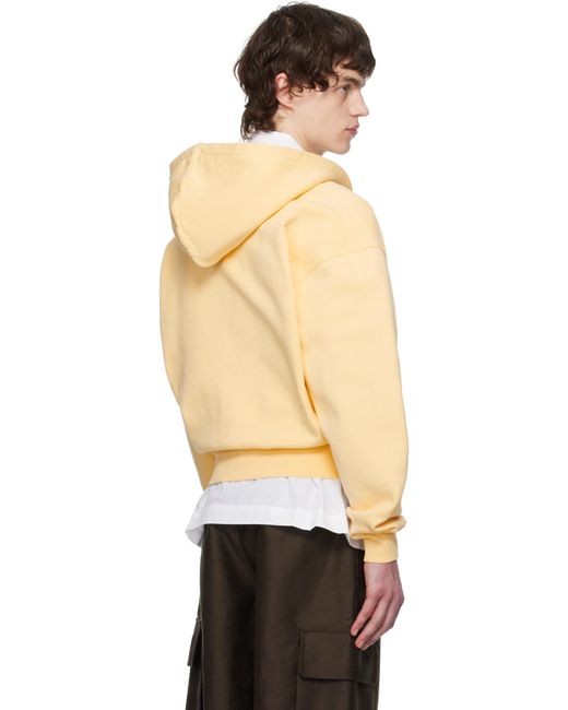 メンズ Jacquemus イエロー La Casa 'The Gros Grain Zipped' フーディ Natural