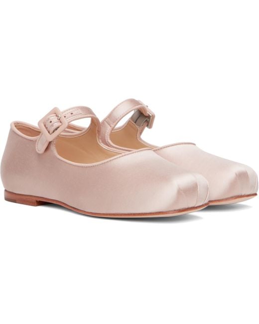 Sandy Liang Black Mary Jane Pointe Ballerina Flats