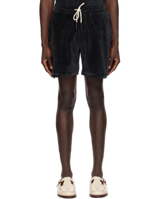 Oas Black Drawstring Shorts for men
