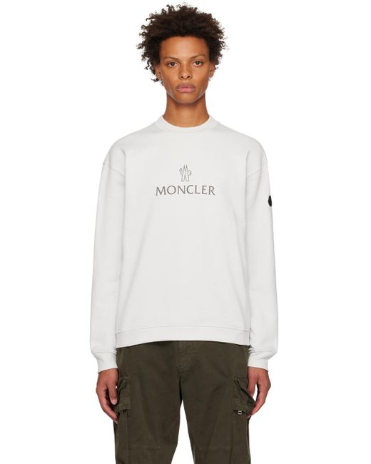 Moncler Off-white Crewneck Sweatshirt for men