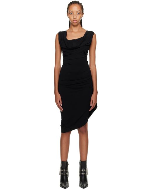 Vivienne Westwood Synthetic Black Ginnie Midi Dress | Lyst UK