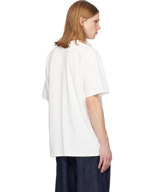 T-Shirt Blanc Cassé À Col Ras Du Cou Édition Kae Tanaka Needles pour homme en coloris White