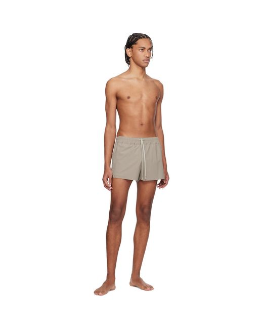 Rick Owens Multicolor Taupe Temple Boxer Swim Shorts for men