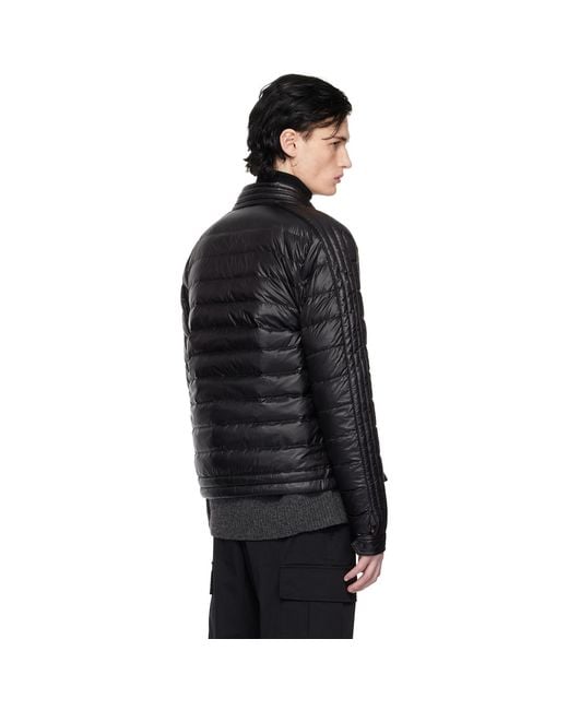 Moncler Black Jacobus Biker Down Jacket for men