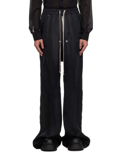 Rick Owens Black Hollywood Wide Bela Trousers for men