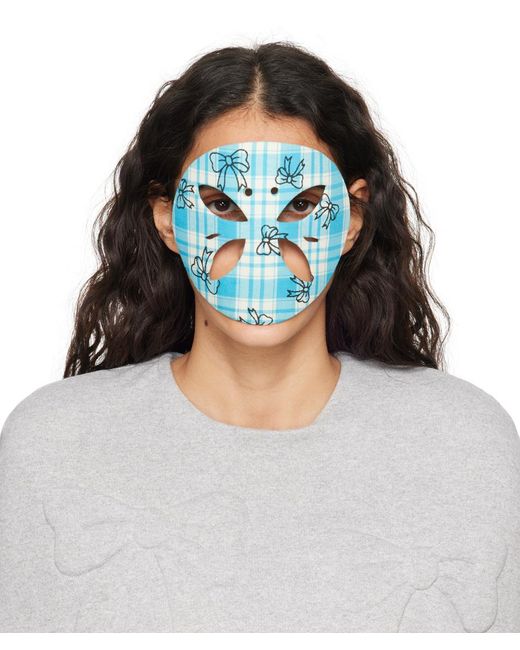 Ashley Williams Multicolor Off- Check Face Mask