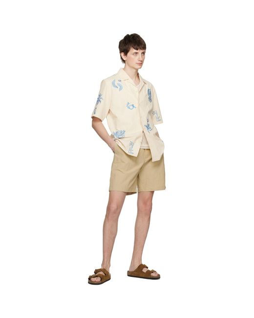 Nanushka Natural Taupe Olin Shorts for men
