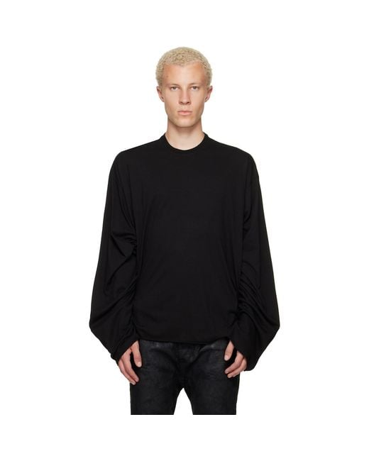 Julius Black Long Sleeve Over T-Shirt for men